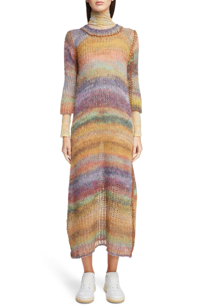 Acne Studios Space-Dye Stripe Sweater Dress