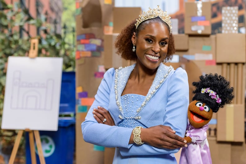 Photos of Issa Rae as a Queen and Muppet Princess on Season 51 of Sesame Street