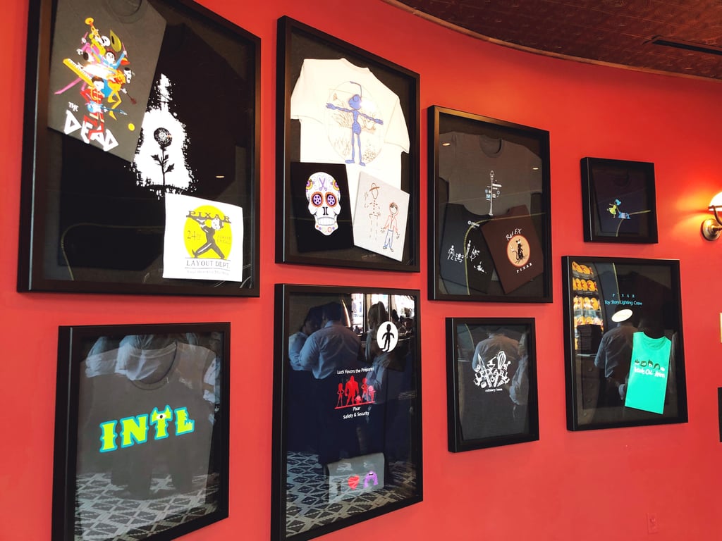 T-Shirt Wall | Lamplight Lounge at Disneyland Review and Pictures 