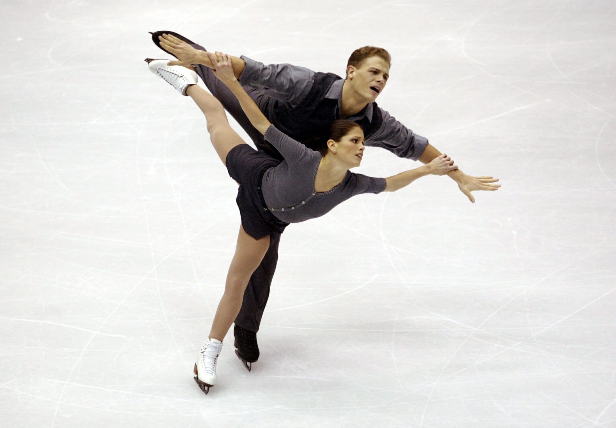 11 Feb 2002: Jamie Sale and David Pelletier of Canada compete in the pair's free program during the Salt Lake City Winter Olympic Games at the Salt Lake Ice Centre in Salt Lake City, Utah. DIGITAL IMAGE. Mandatory Credit: Gary M. Prior/Getty Images