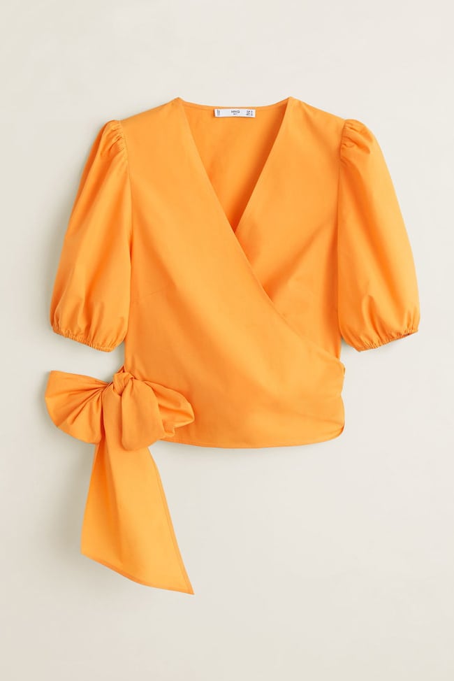 The Puff-Sleeve Wrap Top
