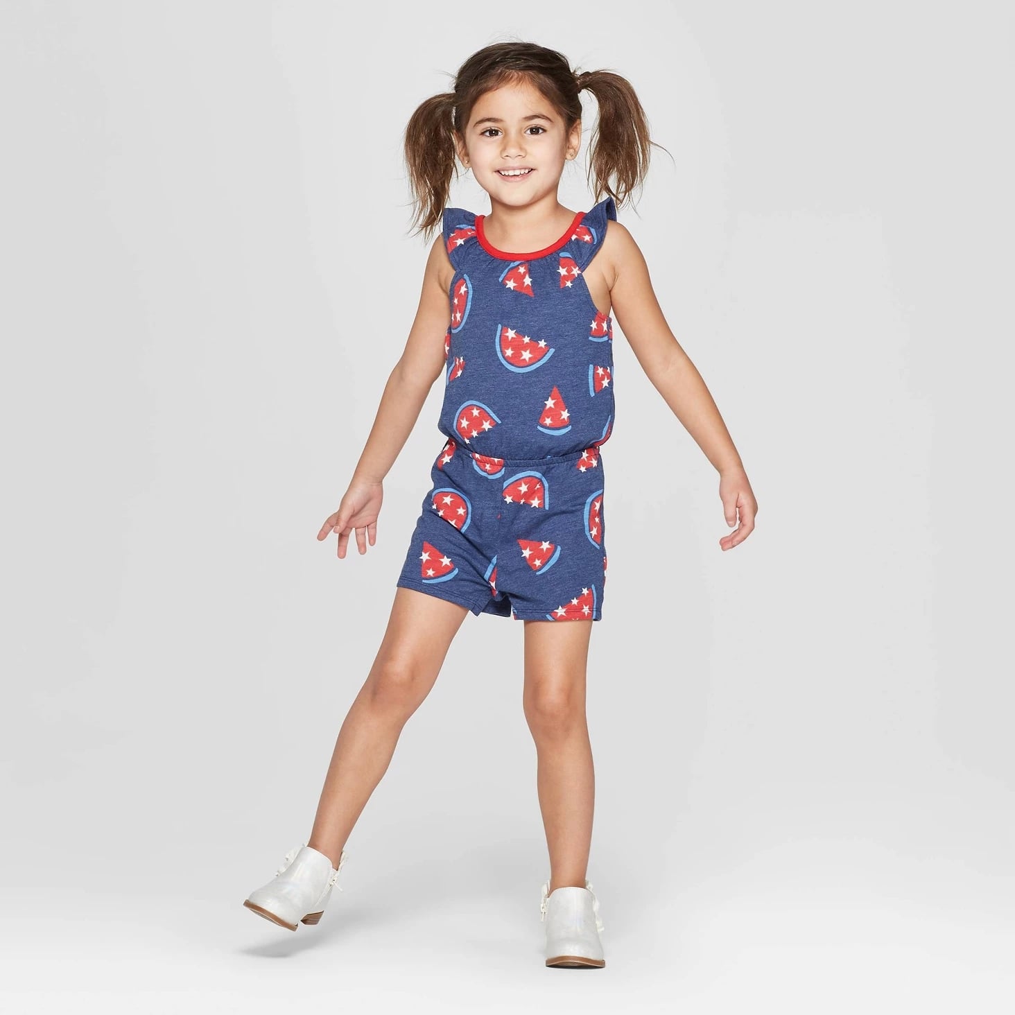 Girls 4th shop of july romper