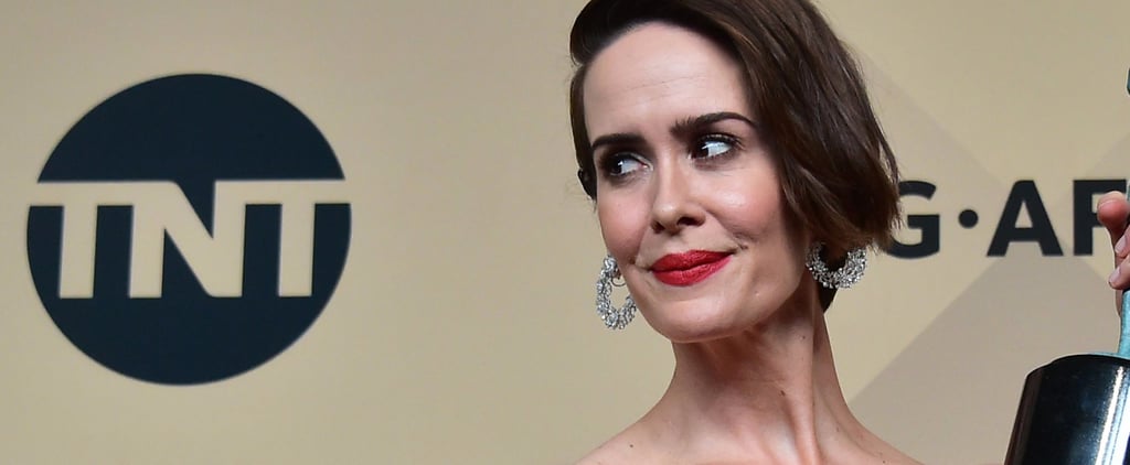 Sarah Paulson in the 2017 SAG Awards Press Room