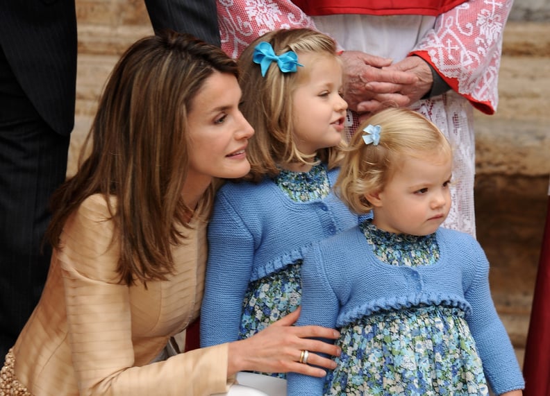 Princess Leonor and Infanta Sofía in 2008