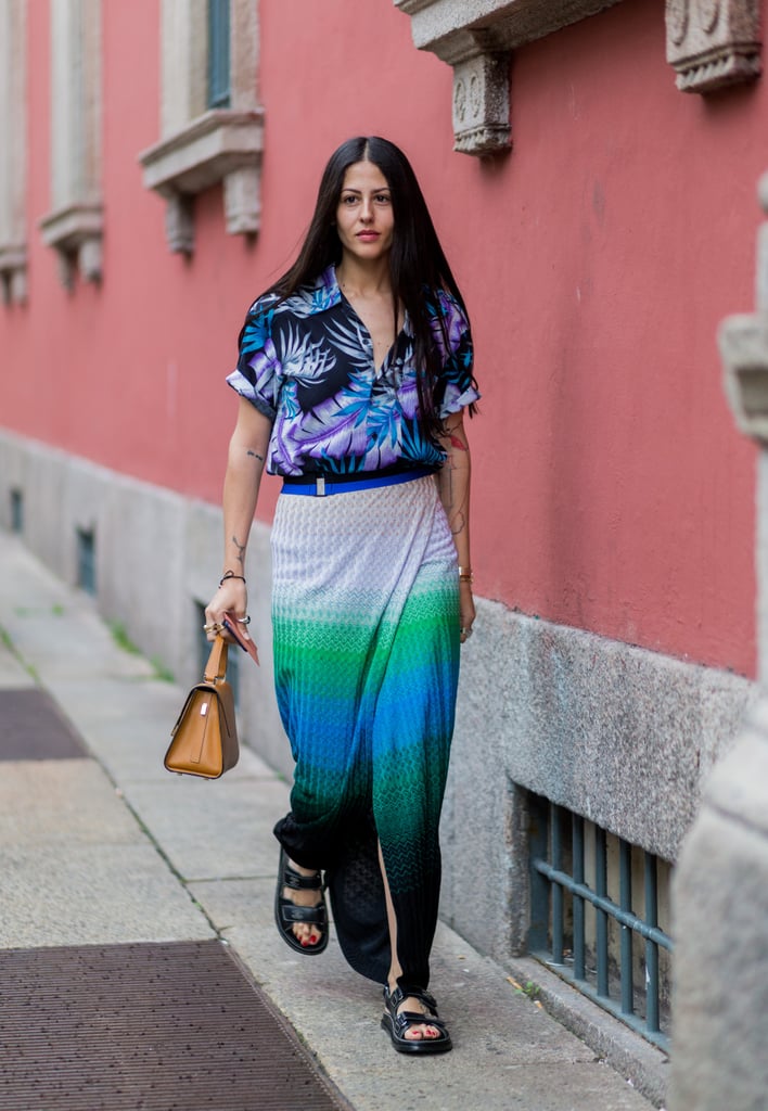 Style a Hawaiian-Print Top With an Ombré Skirt