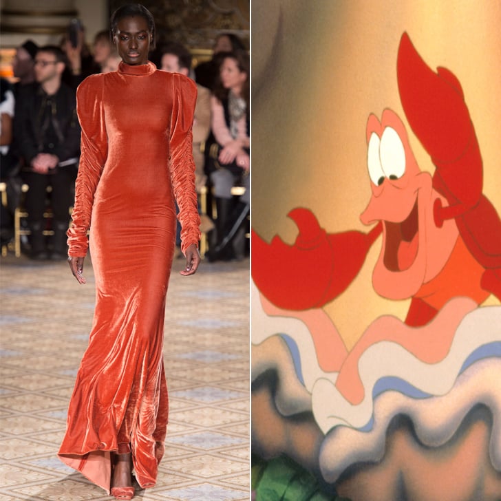 Sebastian the Crab in Christian Siriano Fall 2017