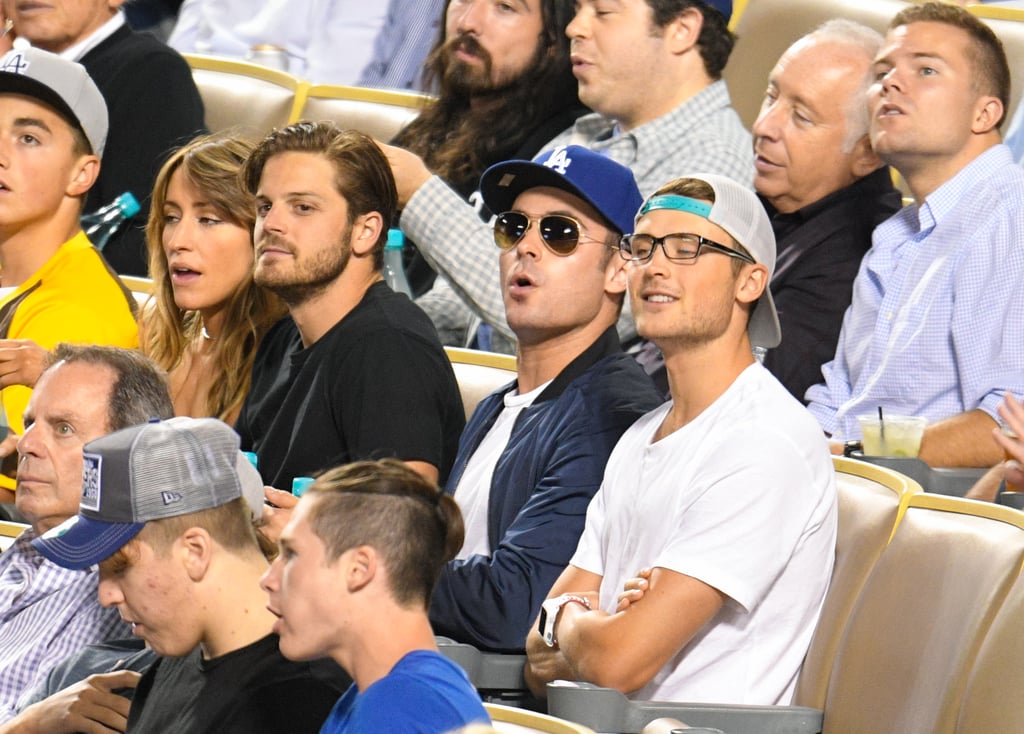 Zac Efron at LA Dodgers Game August 2016