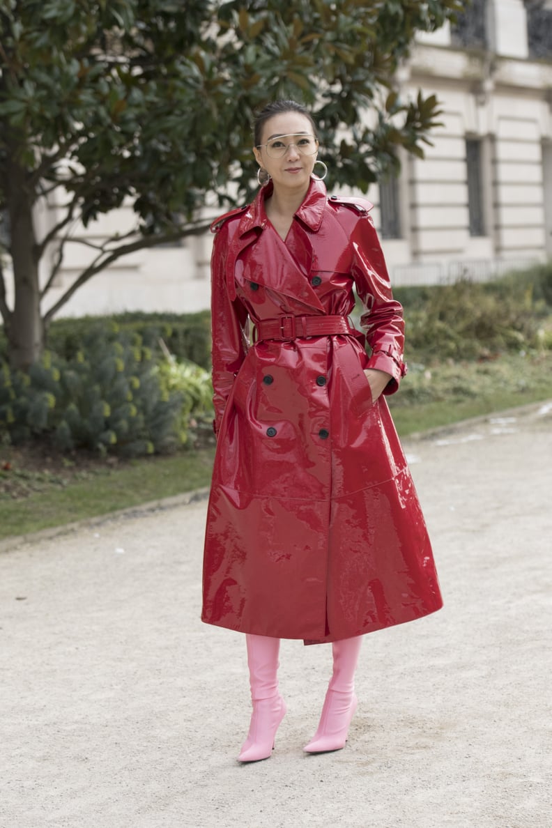 Style It With a Patent Leather Coat