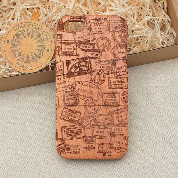 Travel the world with this elegant travel stamps iPhone case (starting at $16).