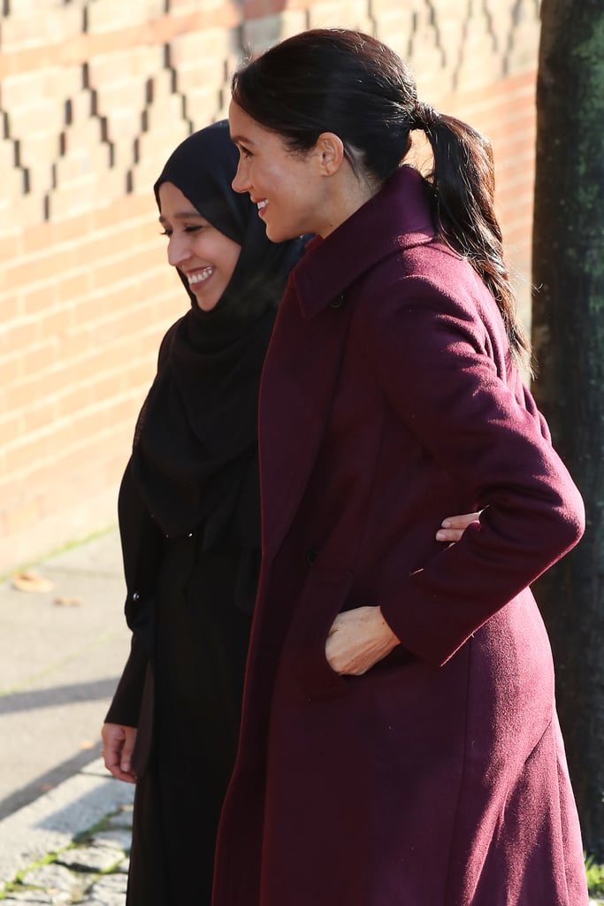 Meghan Markle's Burgundy Dress November 2018