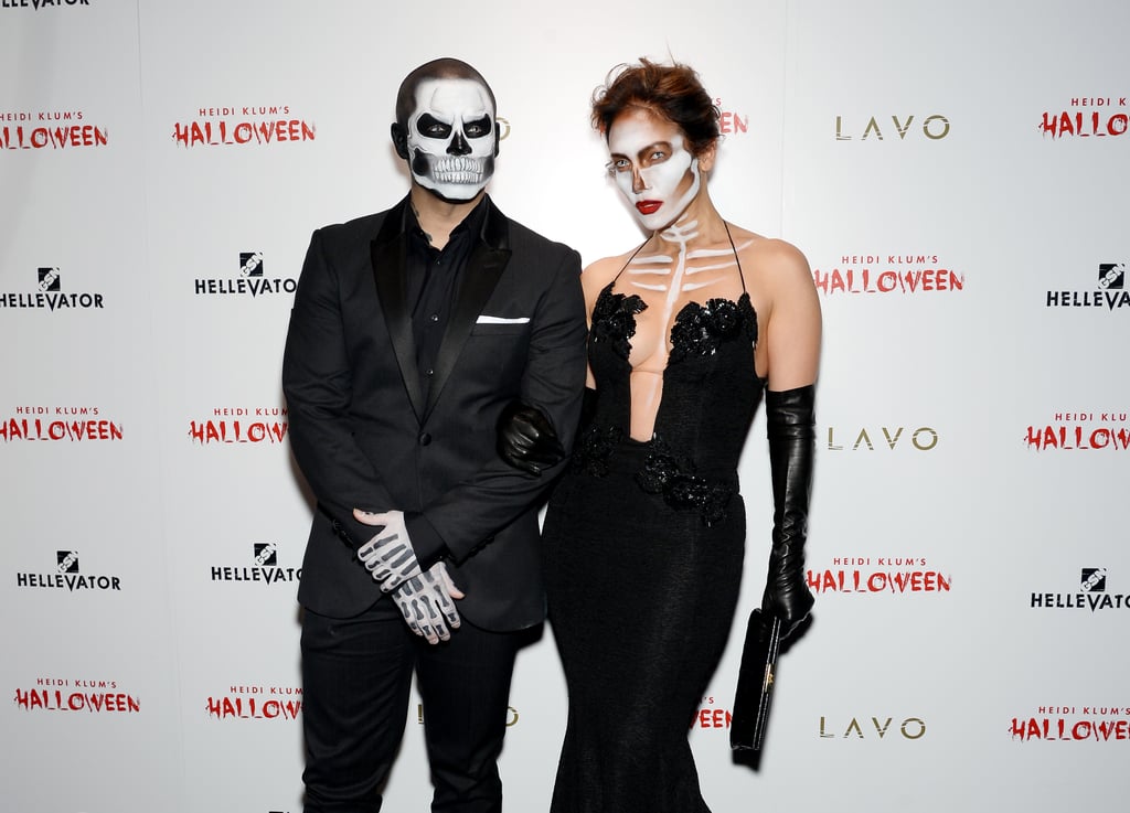 Jennifer Lopez and Casper Smart Skeleton Halloween Costumes