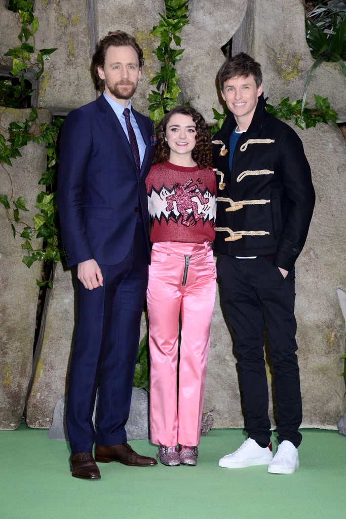 Pictured: Tom Hiddleston, Maisie Williams, and Eddie Redmayne.