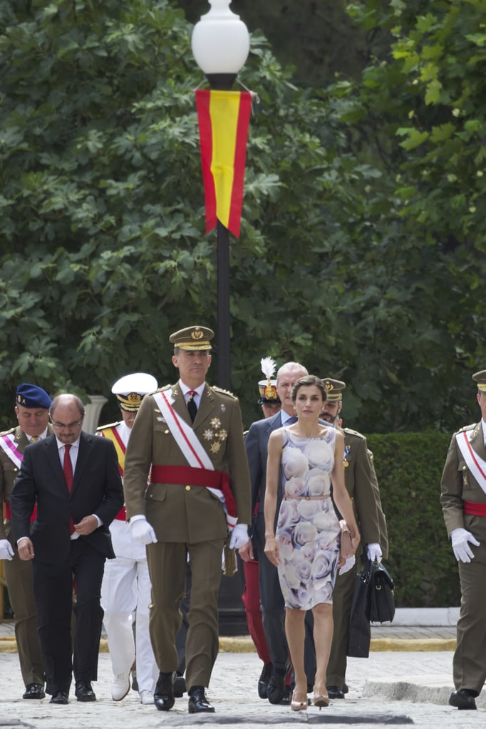 King Felipe VI and Queen Letizia at the Military Academy in Zaragoza, Spain.
