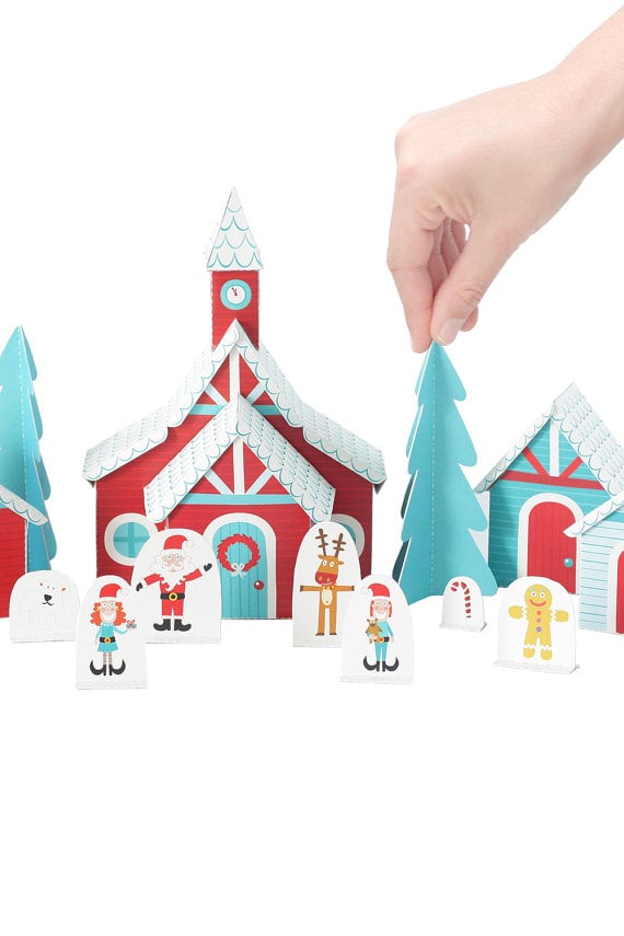 DIY Christmas paper village craft kit