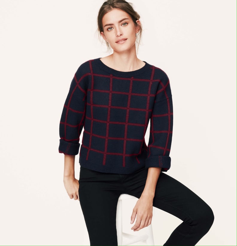 Loft Windowpane Sweater