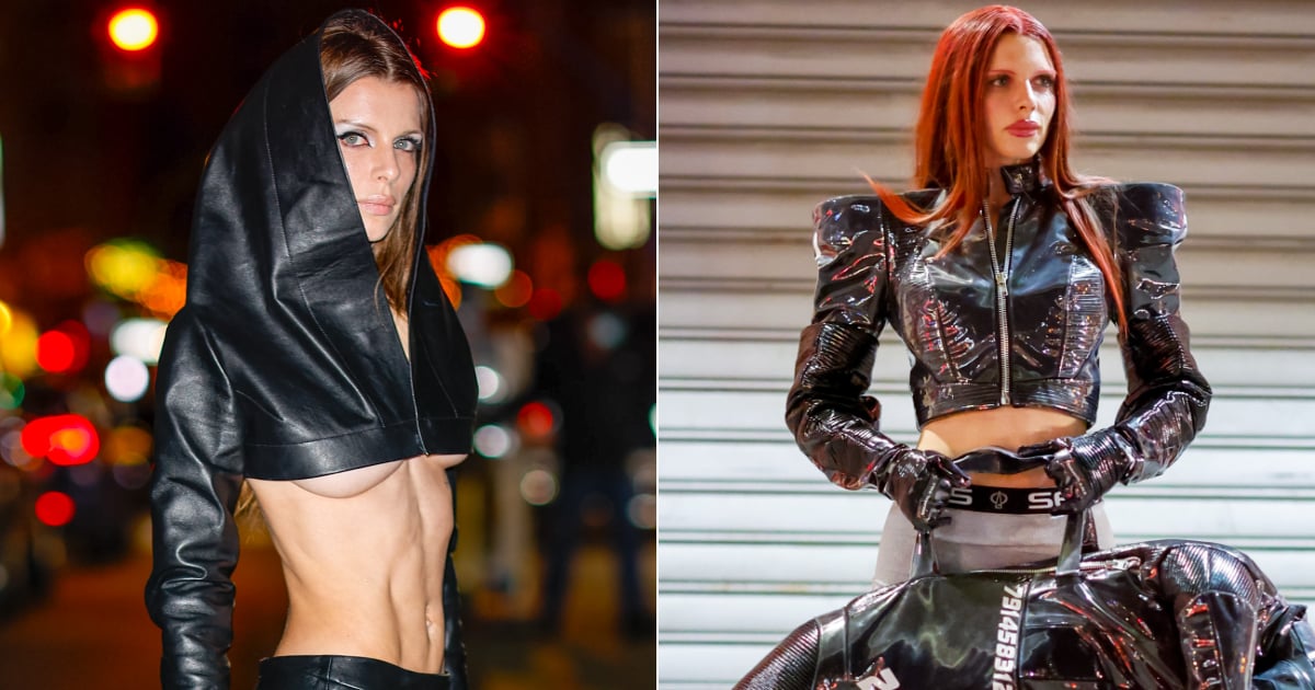 Julia Fox Wears Butt Cutouts and a Literal “Body Bag” at Fashion Week