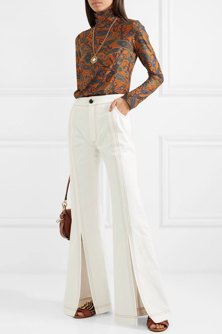 white flared jeans womens