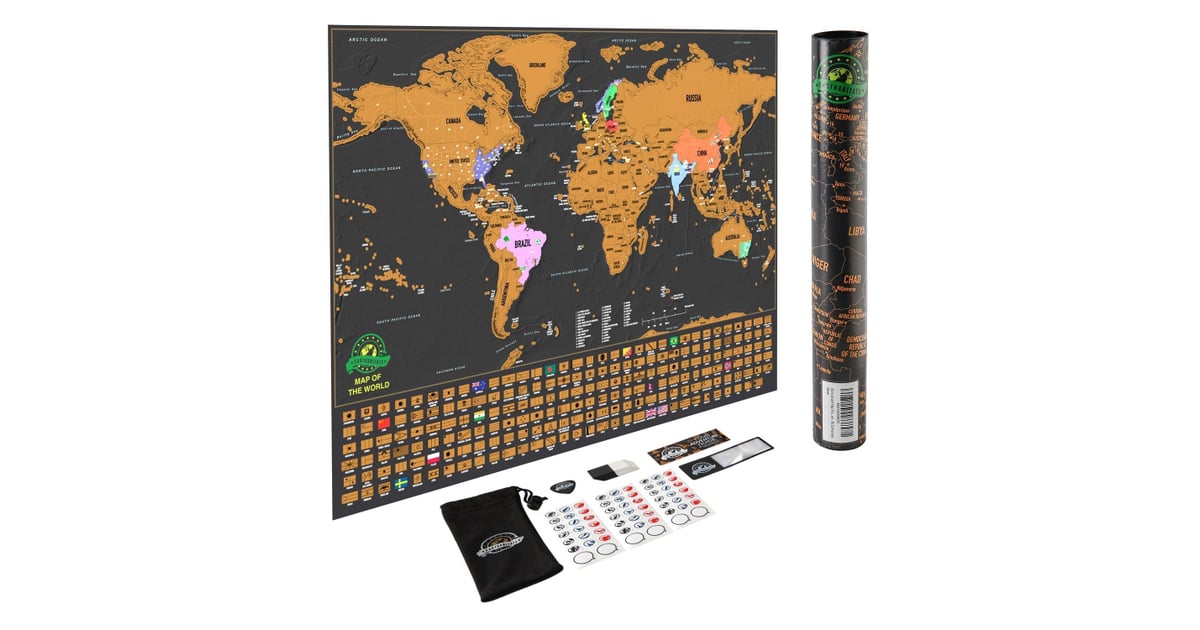 Earthabitats Scratch Off World Map Poster The Best Popular Gifts For Men This Holiday Season