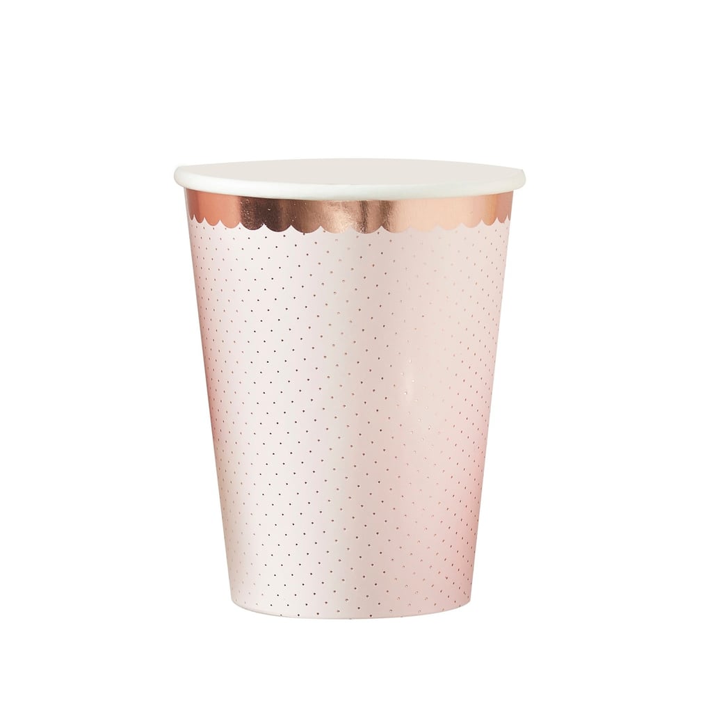 Rose Gold Foiled Polka-Dot Paper Cups