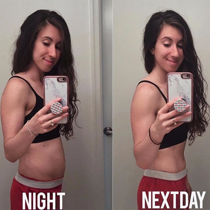 24 Hour Bloating Before and After Instagram POPSUGAR Fitness