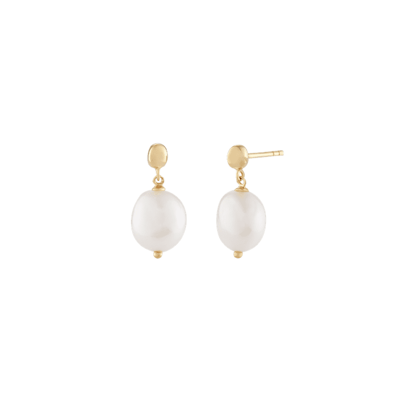 Mejuri Organic Pearl Drop Earrings