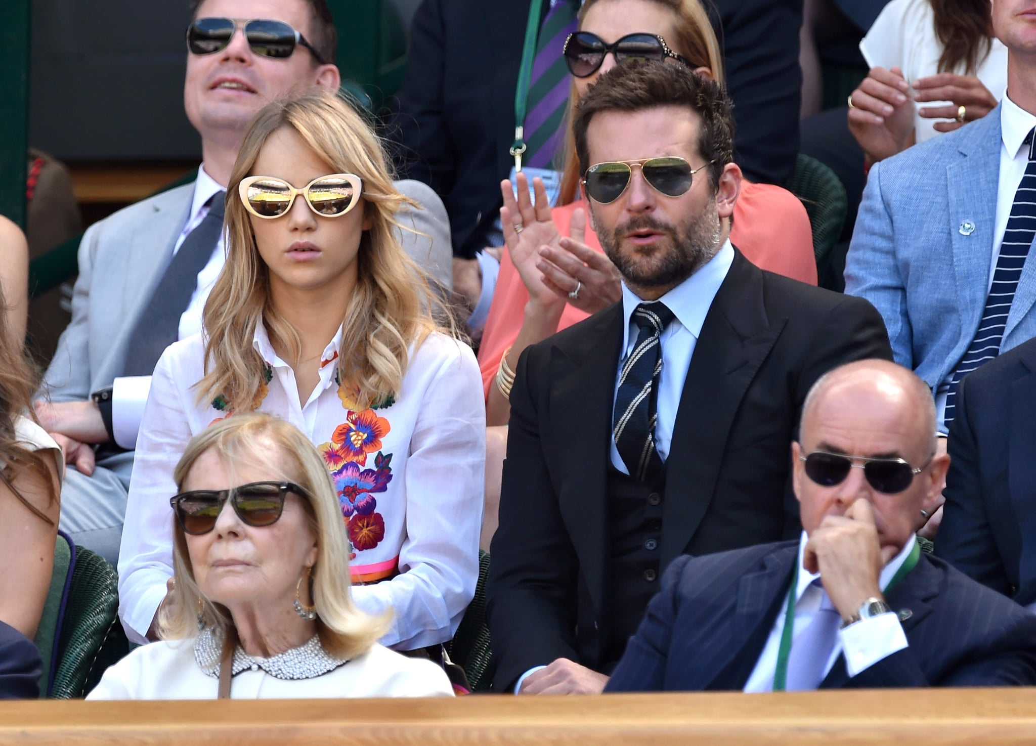 Bradley Cooper and Suki Waterhouse at Wimbledon 2014