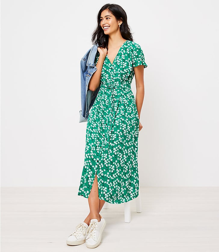Loft Floral Flutter Sleeve Midi Shirtdress | Best Spring Clothes From ...