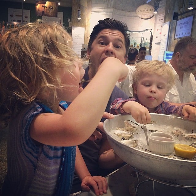 Neil Patrick Harris showed off his kids' sophisticated palates as they ate oysters.
Source: Instagram user instagranph