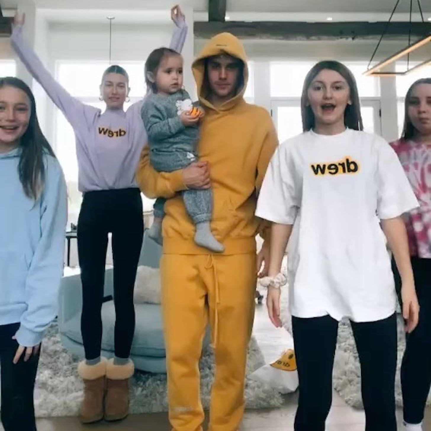 Justin Bieber S Tiktok Dance With Siblings Wearing Drew Popsugar