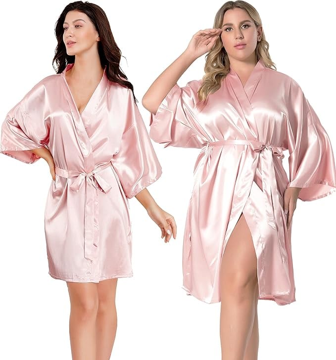 Eplaza Silky Satin Robe