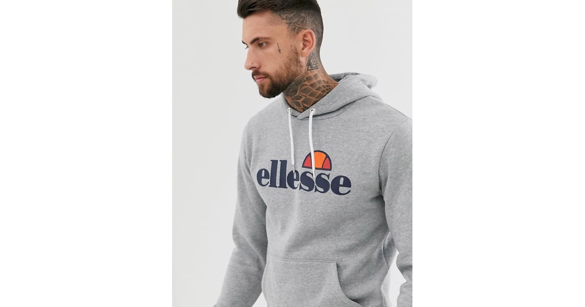 Ellesse Hoodie With Classic Logo in Gray | I Want Wearing That: Sophie Turner's College Hoodie and Boots | POPSUGAR Fashion Photo 5