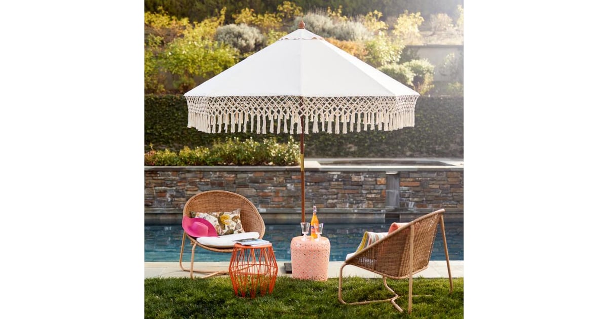A Boho Umbrella Natural Replacement Umbrella Canopy With Fringe Best