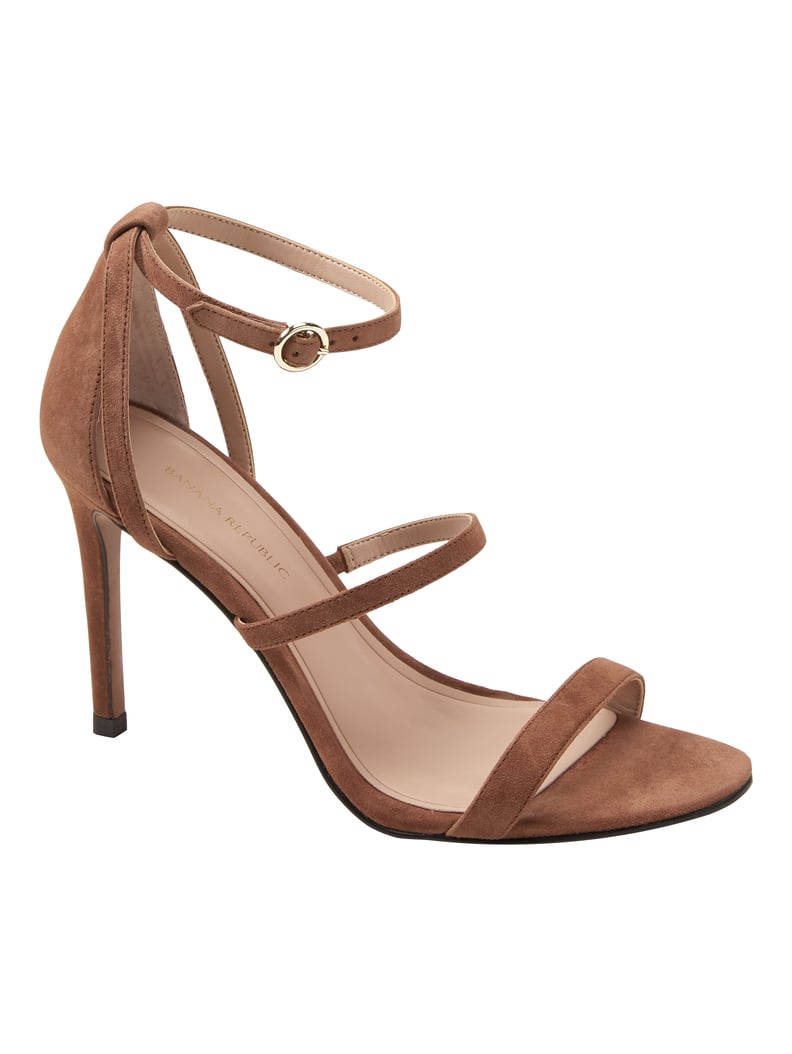 Banana Republic Bare High-Heel Sandal in Sonoran Beige Suede