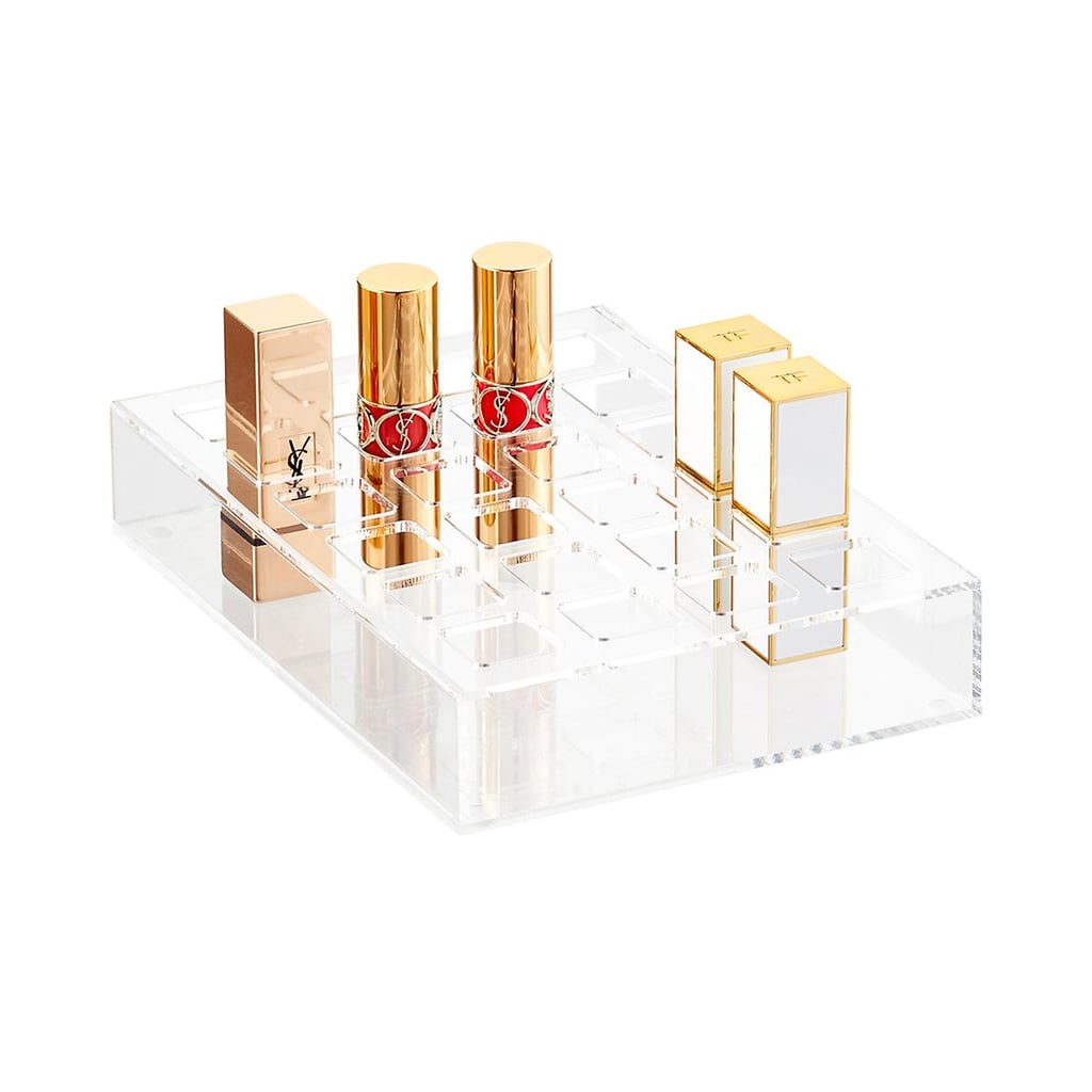Best Bathroom Drawer Organizer For Lipsticks: Luxe Acrylic 24-Section Lipstick Drawer Insert