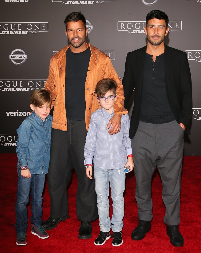 Ricky Martin and His Sons at the Rogue One World Premiere