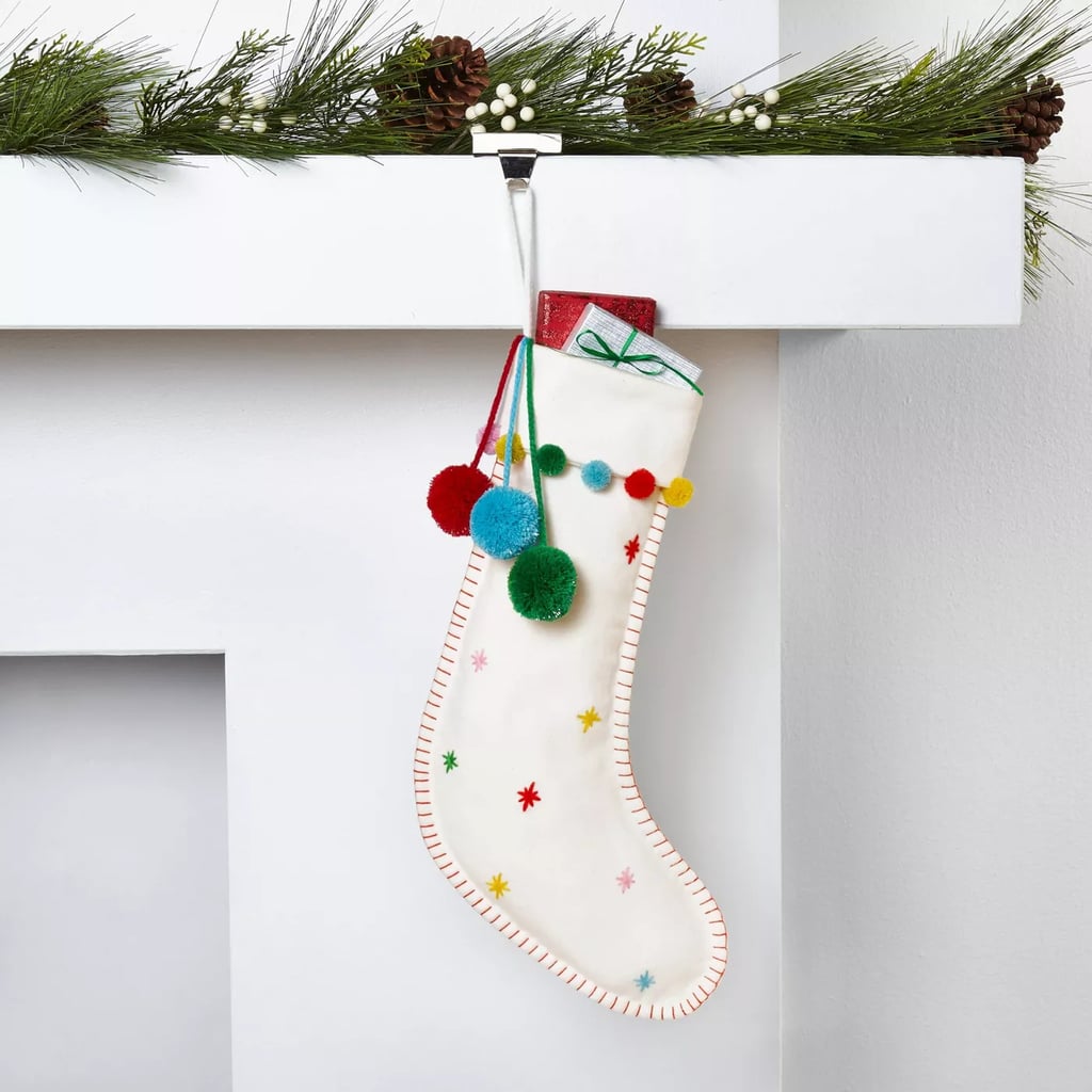 Target Pom-Pom Felt Christmas Stocking With Multicolored Snowflakes