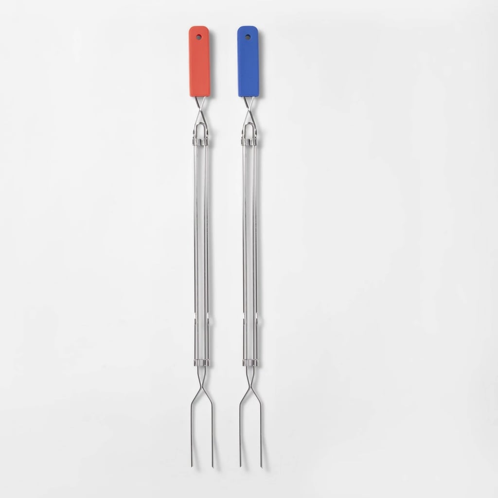 2pk Extension Fork Grill Tools Blue/Red