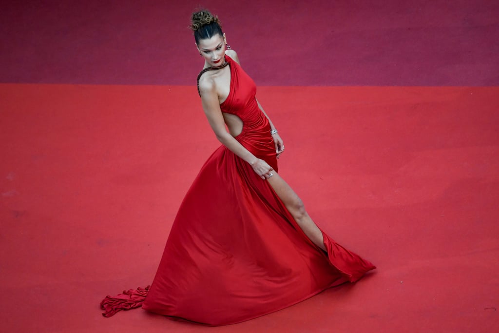 Bella Hadid Red Dress at Cannes 2019