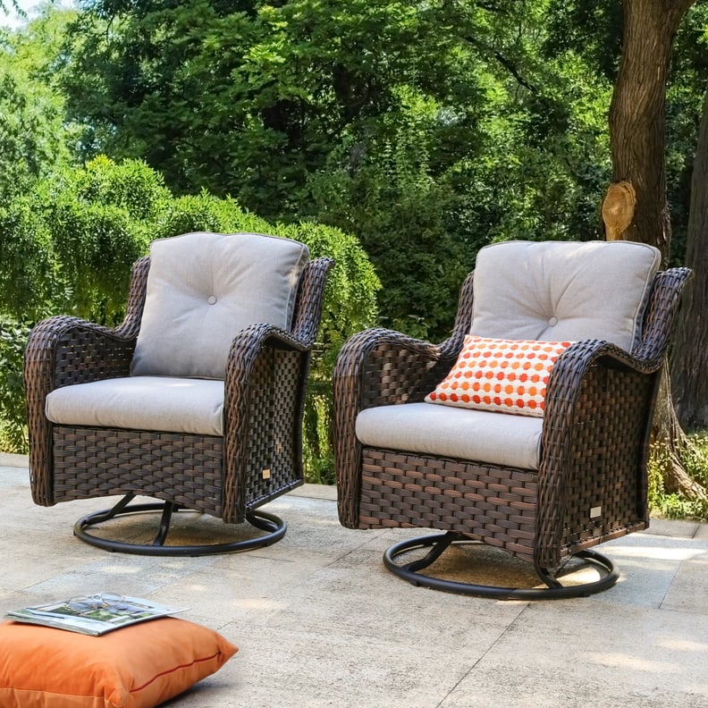 Outdoor Seating: Bayou Brice Rocking Swivel Patio Chairs With Cushions