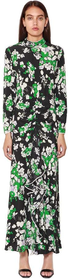 Rixo London Lucy Floral Printed Silk Maxi Dress