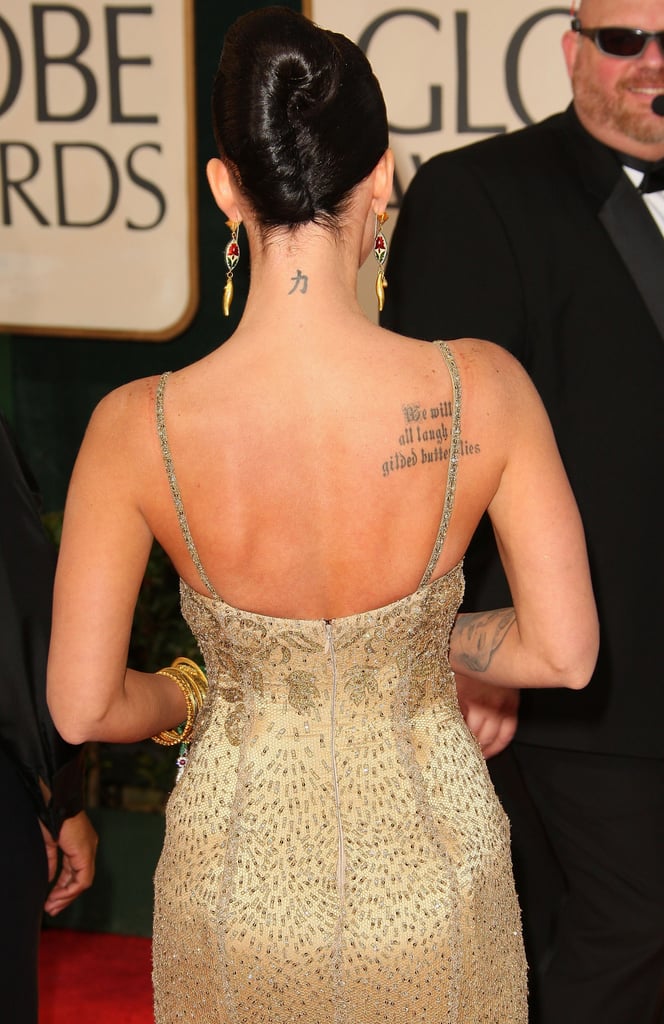 Megan Fox's Chinese Symbol Neck Tattoo