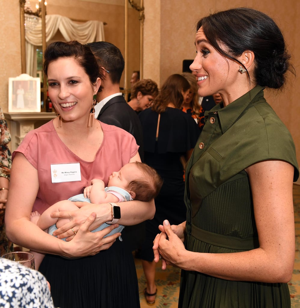 Meghan Markle's Green Brandon Maxwell Dress October 2018