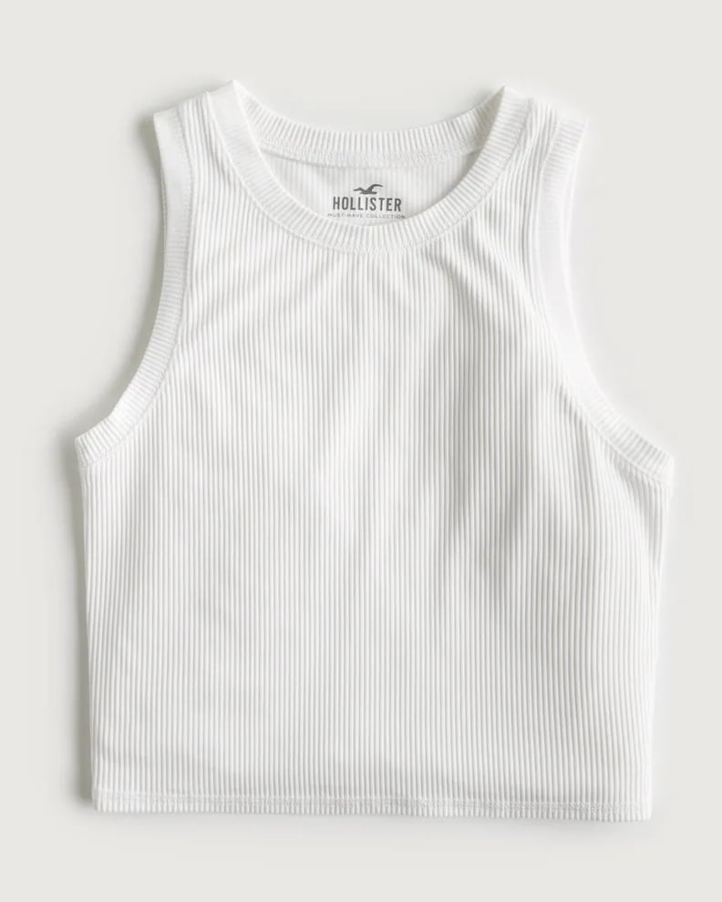 Hollister Crop Seamless Rib High Neck Tank