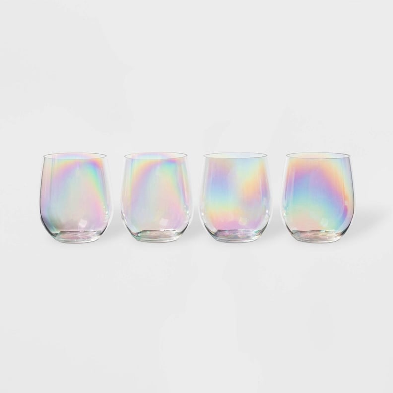 Fancy Iridescent Stemless Wine Glass – Dazzling Favorz