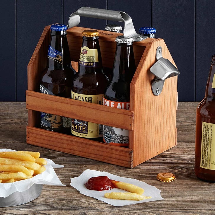 Wooden Beer Tote +100 Cheap Christmas Gifts For Men Gift Guide 2020