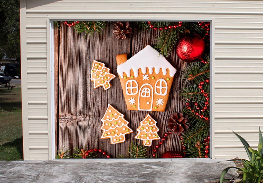 Gingerbread House Garage Door Cover