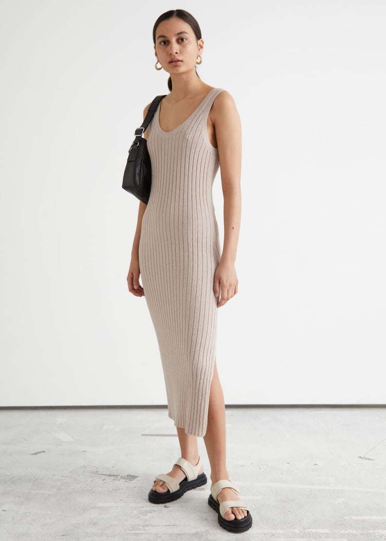 For a Knitted Statement: & Other Stories Rib Knit Midi Dress