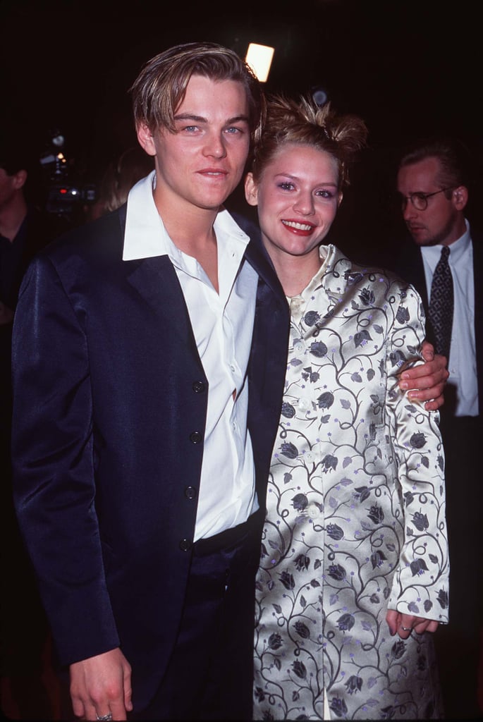 Leo and Claire Danes embraced on the red carpet at the Los Angeles premiere of Romeo + Juliet in October 1996.