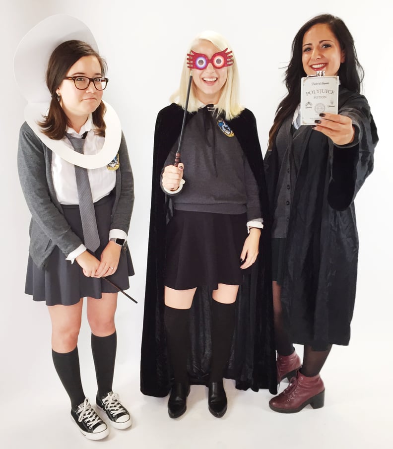 Moaning Myrtle, Luna Lovegood, and Hermione as Bellatrix Lestrange From Harry Potter