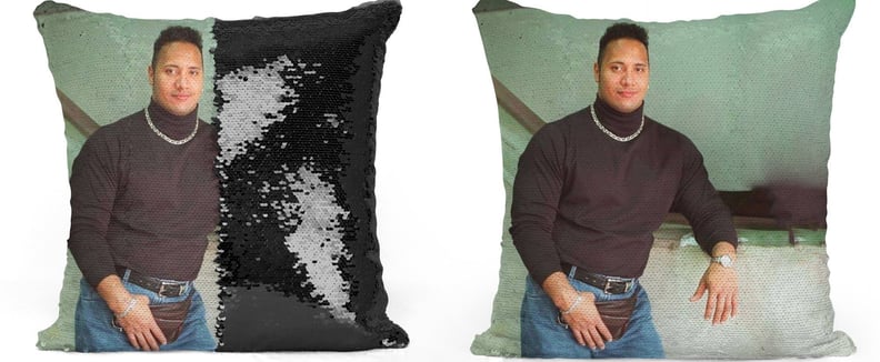 Dwayne Johnson Sequin Pillows POPSUGAR Celebrity